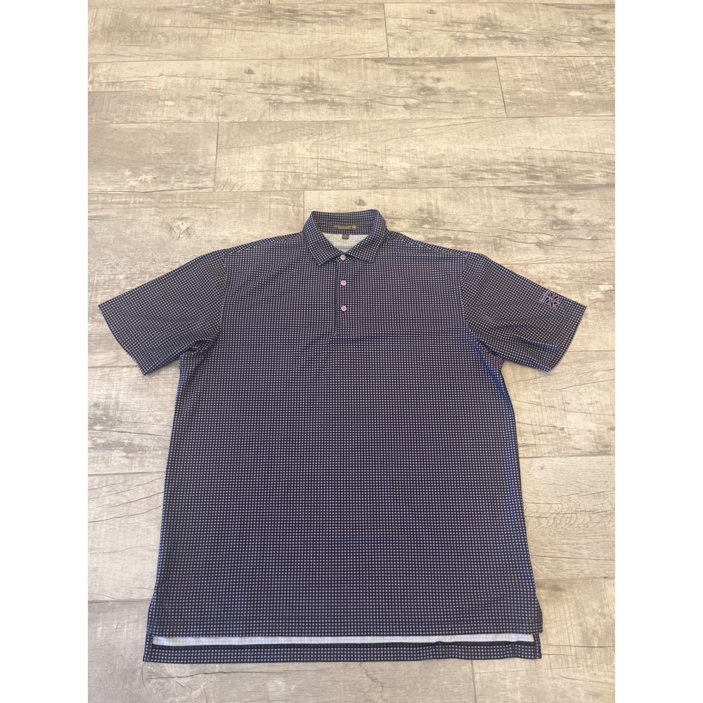 Peter Millar Mens Large Gingham Polo Shirt Summer Comfort Short Sleeve Button Up - Picture 4 of 8